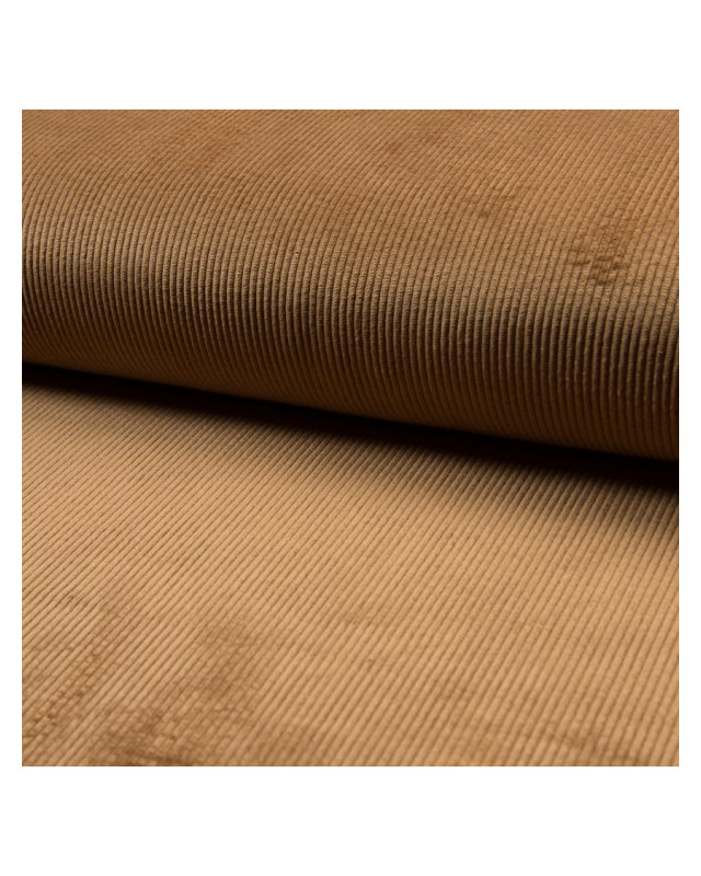 Tissu Velours côtélé Camel- Mercerine