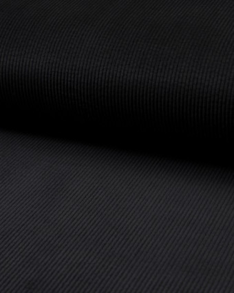 Tissu Velours côtélé Noir- Mercerine