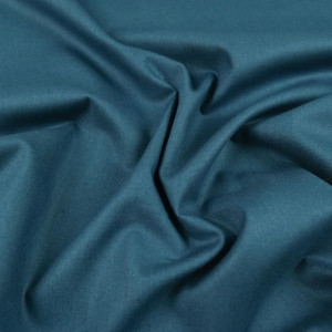 Tissu bio : popelinede coton bleu pétrole - Mercerine