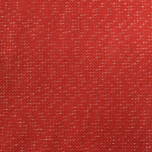 Tissu rouge pailleté argent - Décoration - 10 cm