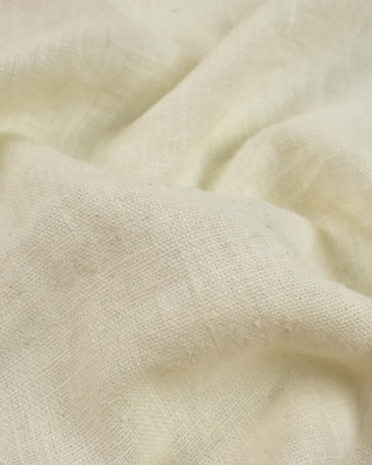 Tissu Lin Lavé Ivoire ameublement - 10 cm