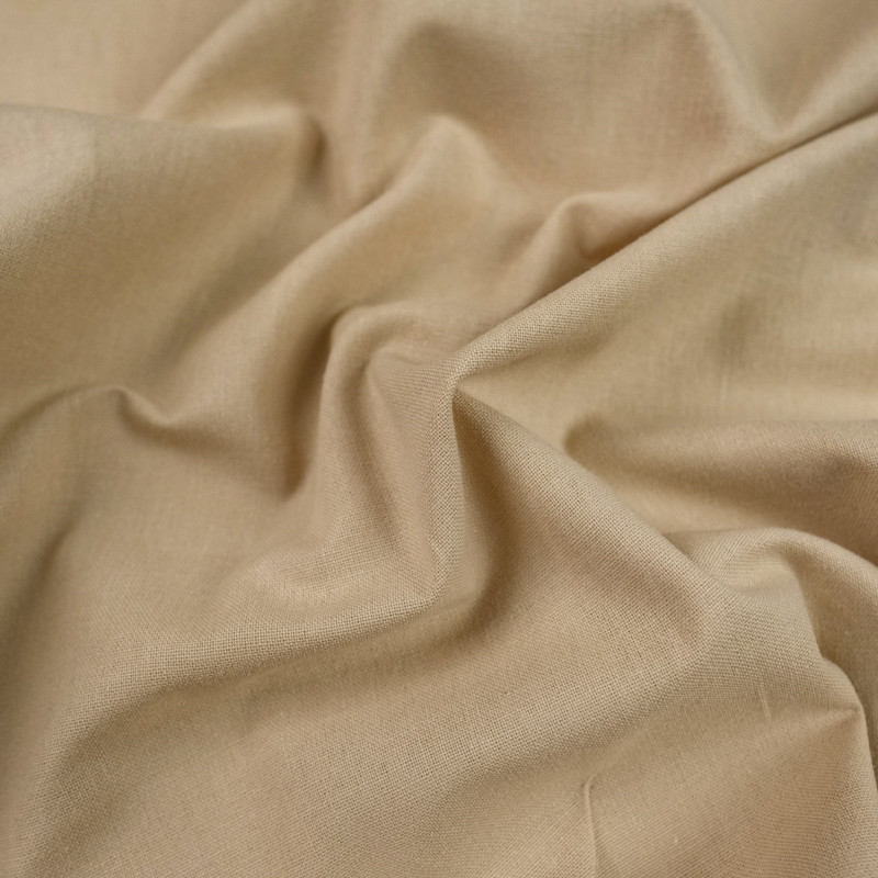 Tissu coton couleur lin Antoine - 10cm