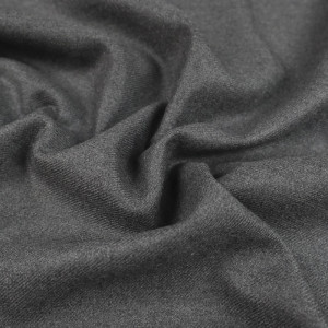 Tissu 100% laine fin gris -...