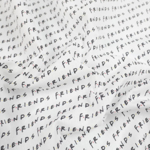 Tissu Friends blanc - 10 cm
