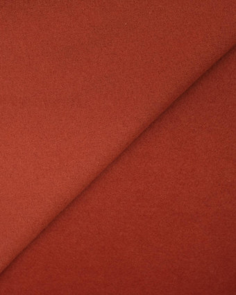 Tissu manteau et draps de laines : tissu  caban brique - Mercerine