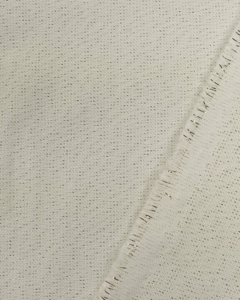 Les Tissus pailletés au mètre : Blanc Or - Mercerine