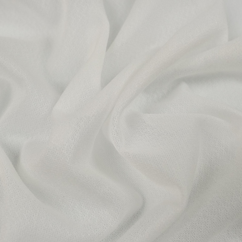 Entoilage thermocollant maille stretch blanc pour jersey - 10 cm