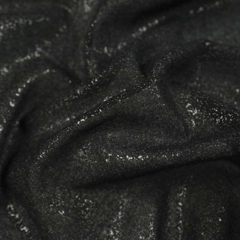 Entoilage thermocollant Oeko-Tex tissé coton noir - 10 cm