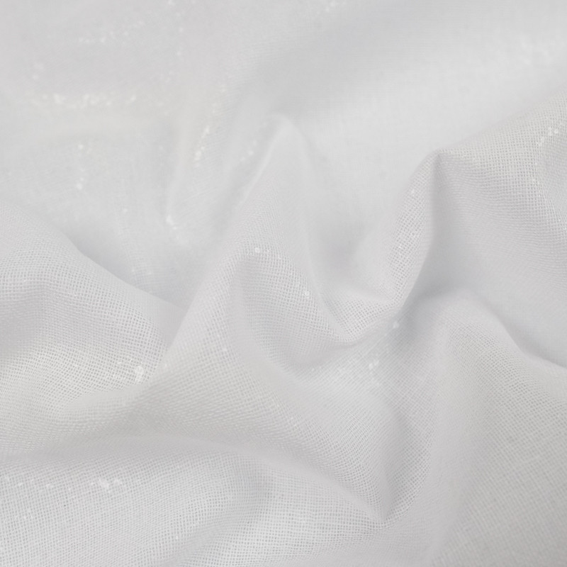 Entoilage thermocollant Oeko-Tex : tissé coton blanc 102gr - Mercerine