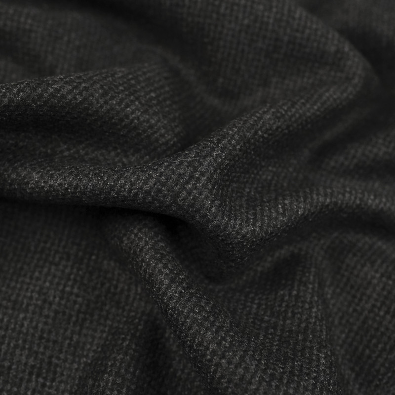 Tissu drap de laine fin gris ton sur ton - 10cm