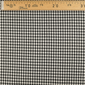  Tissu Pied de poule noir/blanc moyen - 10cm -  Mercerine