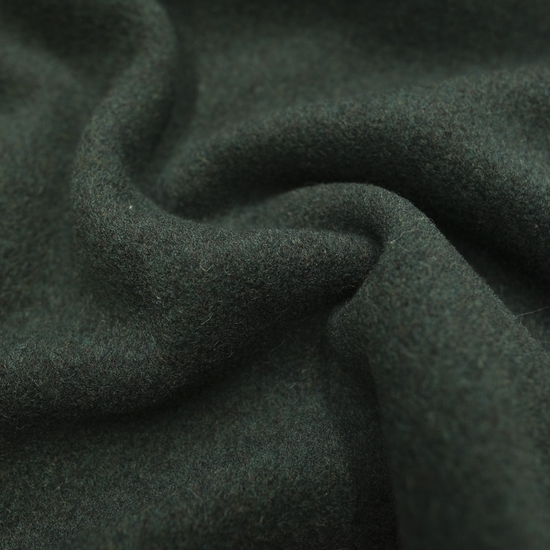 Tissu lainage vert foncé - 10cm