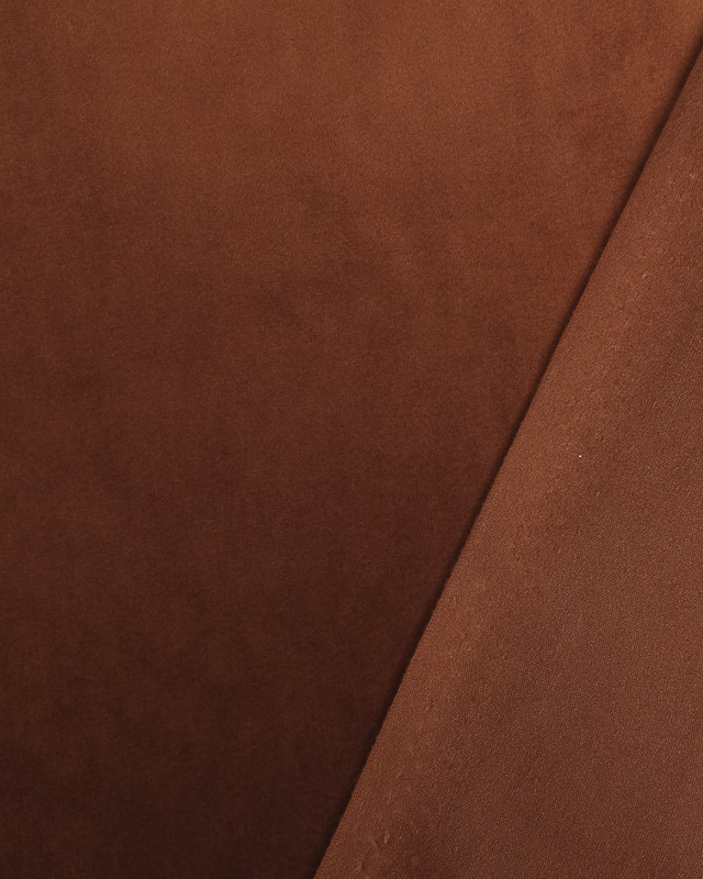 Tissu Velours au mètre : Leger terracotta - Mercerine