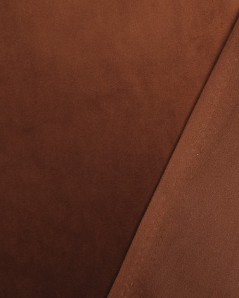 Tissu Velours au mètre : Leger terracotta - Mercerine