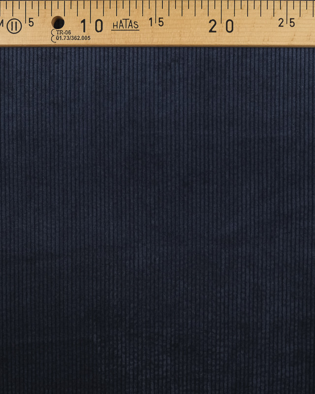 Tissu Velours côtélé Bleu marine - Mercerine
