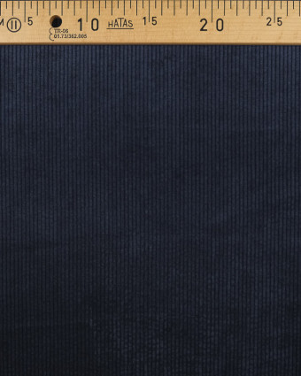 Tissu Velours côtélé Bleu marine - Mercerine