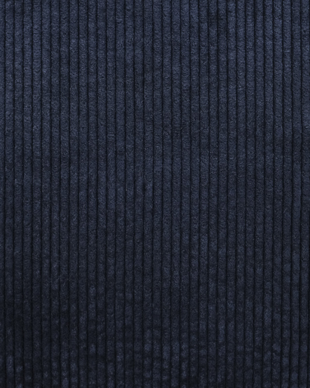 Tissu Velours côtélé Bleu marine - Mercerine