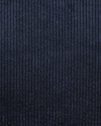 Tissu Velours côtélé Bleu marine - Mercerine