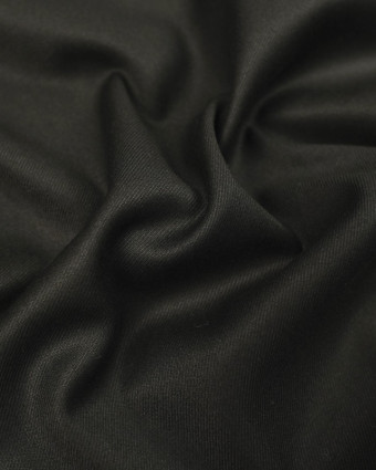 Tissu sergé noir Alex - 10cm