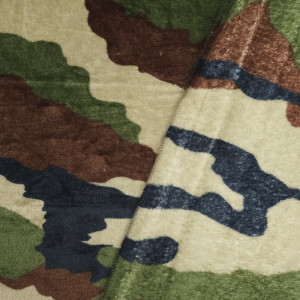  Tissu doudou camouflage -  Mercerine