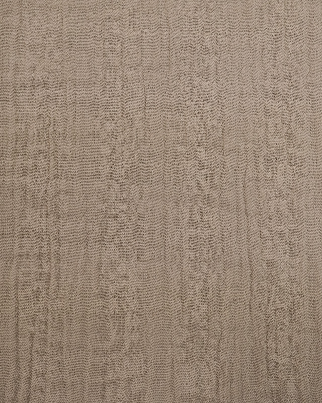 Tissu Double Gaze grande largeur gris taupe Oeko-tex - Mercerine