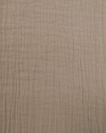 Tissu Double Gaze grande largeur gris taupe Oeko-tex - Mercerine