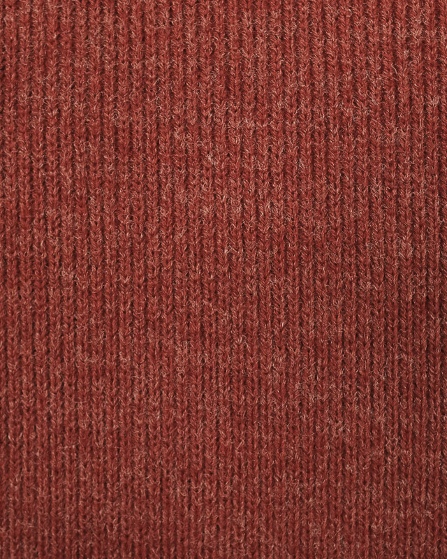 Tissu pull et gilet : maille terracotta petite cote - Mercerine