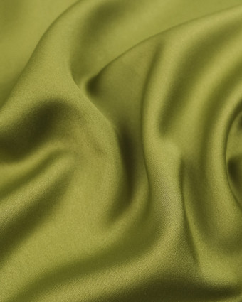 Tissu satin vert olive Lina - Tissus au mètre - Mercerine