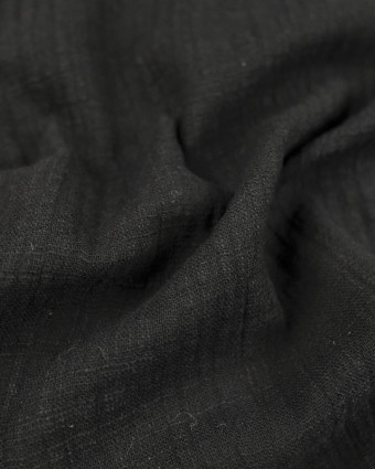 Double gaze effet lin noir - 10 cm