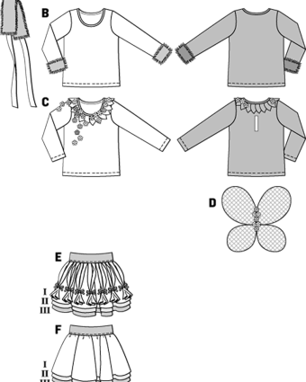 Patron De Couture Burda B2371 – Costume Sorcière/fée/princesse Pour Fille, Taille 19x13 Cm, Niveau Facile - 9