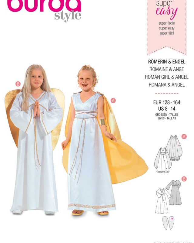Pegasus Déguisement d'ange pour fille Robe de Noël - Blanc - 3-4