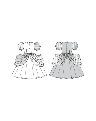 Déguisement robe de princesse : Burda 4364 - Mercerine