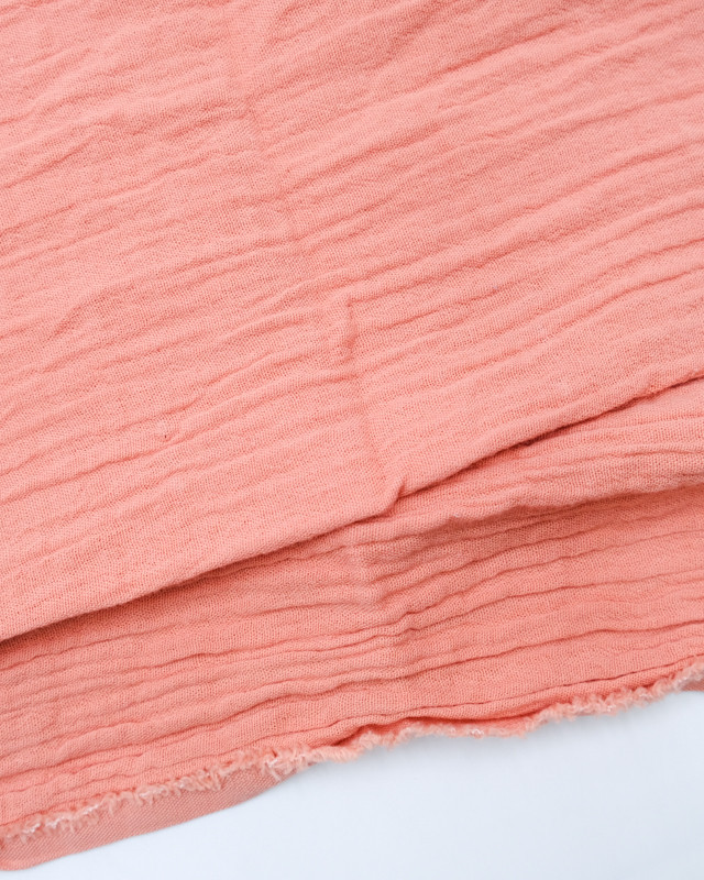 Tissu Double Gaze grande largeur Oeko-tex rose blush - Mercerine