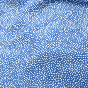  Viscose tissu imprimé petits triangles Pauline bleu nuit -  Mercerine