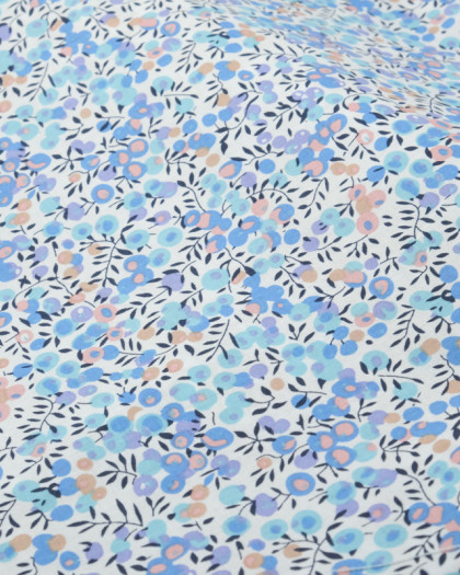 Tissu Coton fleuri  -10cm - Mercerine