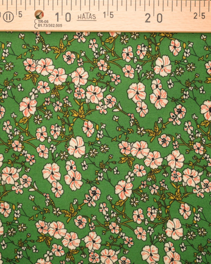 Tissu Fleuri Vintage Ancien - Coupon 60x85cm Environ, Motif Floral, Synthétique