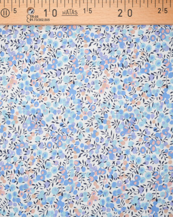 Tissu Coton fleuri  -10cm - Mercerine
