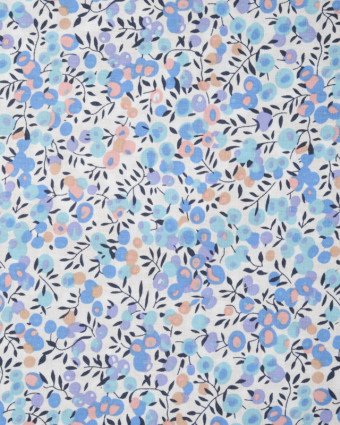 Tissu Coton fleuri  -10cm - Mercerine