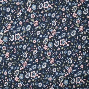 Tissu Coton motif fleuri Pam