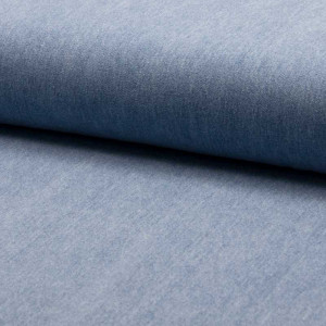  Jean 100% coton stretch clair  bleu-10cm -  Mercerine