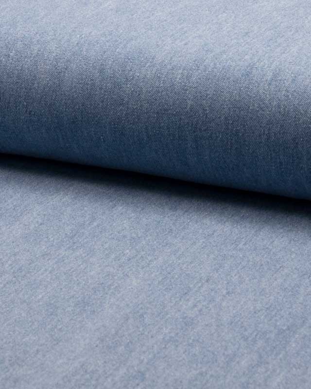  Jean 100% coton stretch clair  bleu-10cm -  Mercerine
