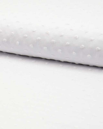  Voile de plumetis coton  blanc-10cm -  Mercerine
