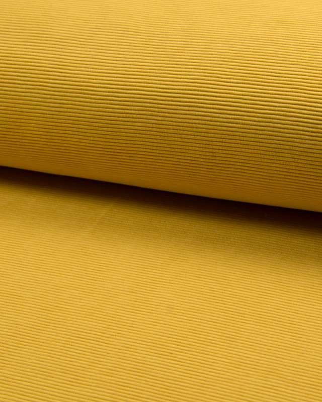  Tissu jersey Ottoman jaune - 10cm -  Mercerine