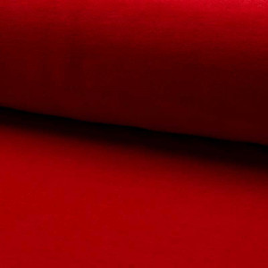 Tissu jersey velours rouge -...
