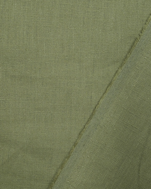 Lin Coton vert kaki - 10cm  - Mercerine