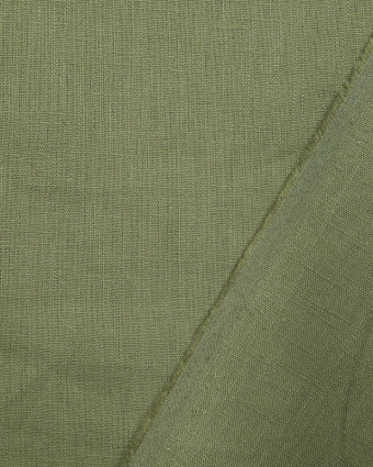 Lin Coton vert kaki - 10cm  - Mercerine