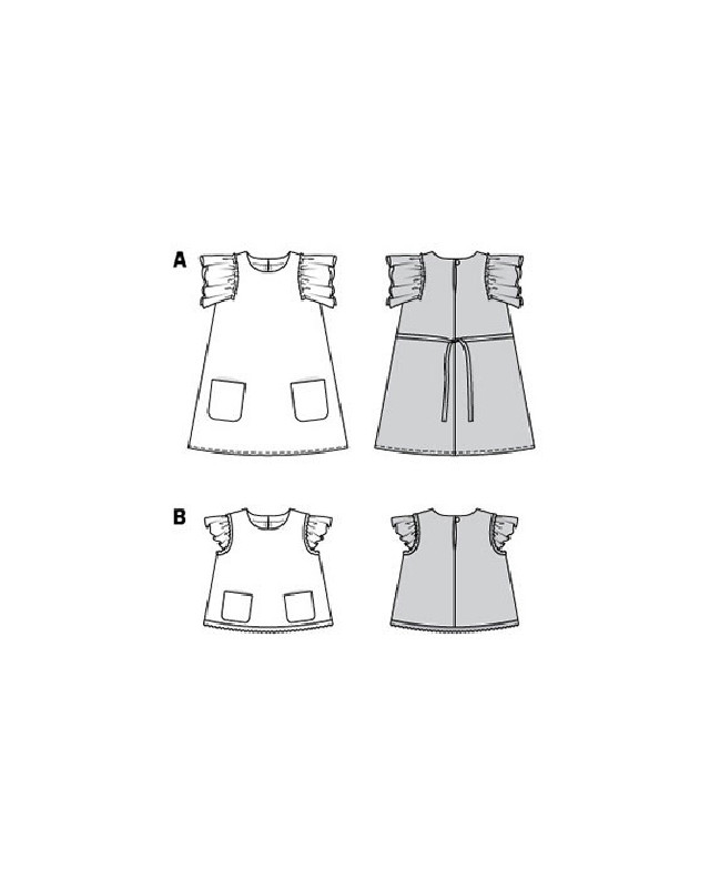 Patron de couture enfant Robe / blouse : Burda 9264 - Mercerine