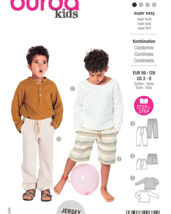 Patron de couture Pantalon /pull : Burda 9261 - Mercerine