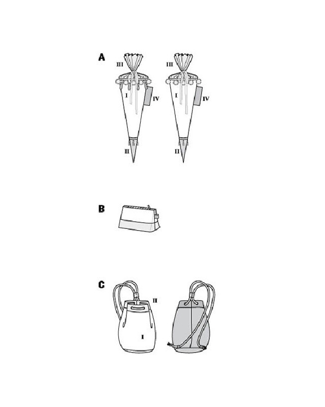 Patron de couture Cornet d'écolier / trousse / sac de sport : Burda 9256 - Mercerine