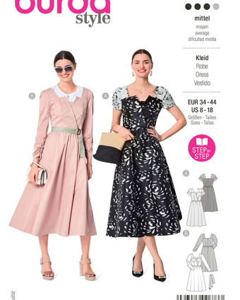 Patron de couture Robe longue haut croisé : Burda 6042 - Mercerine